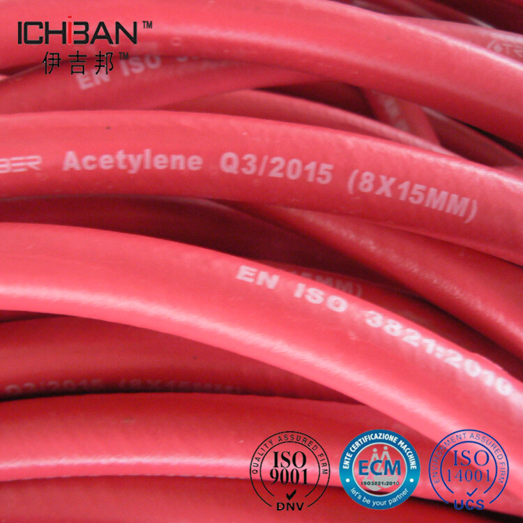 Single-Line-Red-Axygen Acetylence-Rubber-Hose,-Fiber-Briaded-Welding-Oxygen-Rubber-Hose-Warranty